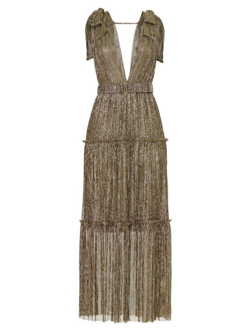 Sabina Musayev Helena Metallic Midi Dress
